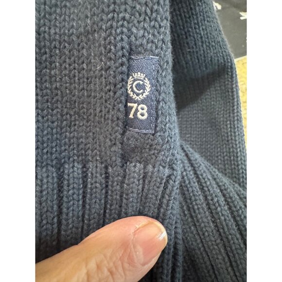 NWT Chaps Men  Iconic American Flag Sweater Navy Knit Sweater Preppy Academic XL - Picture 7 of 14